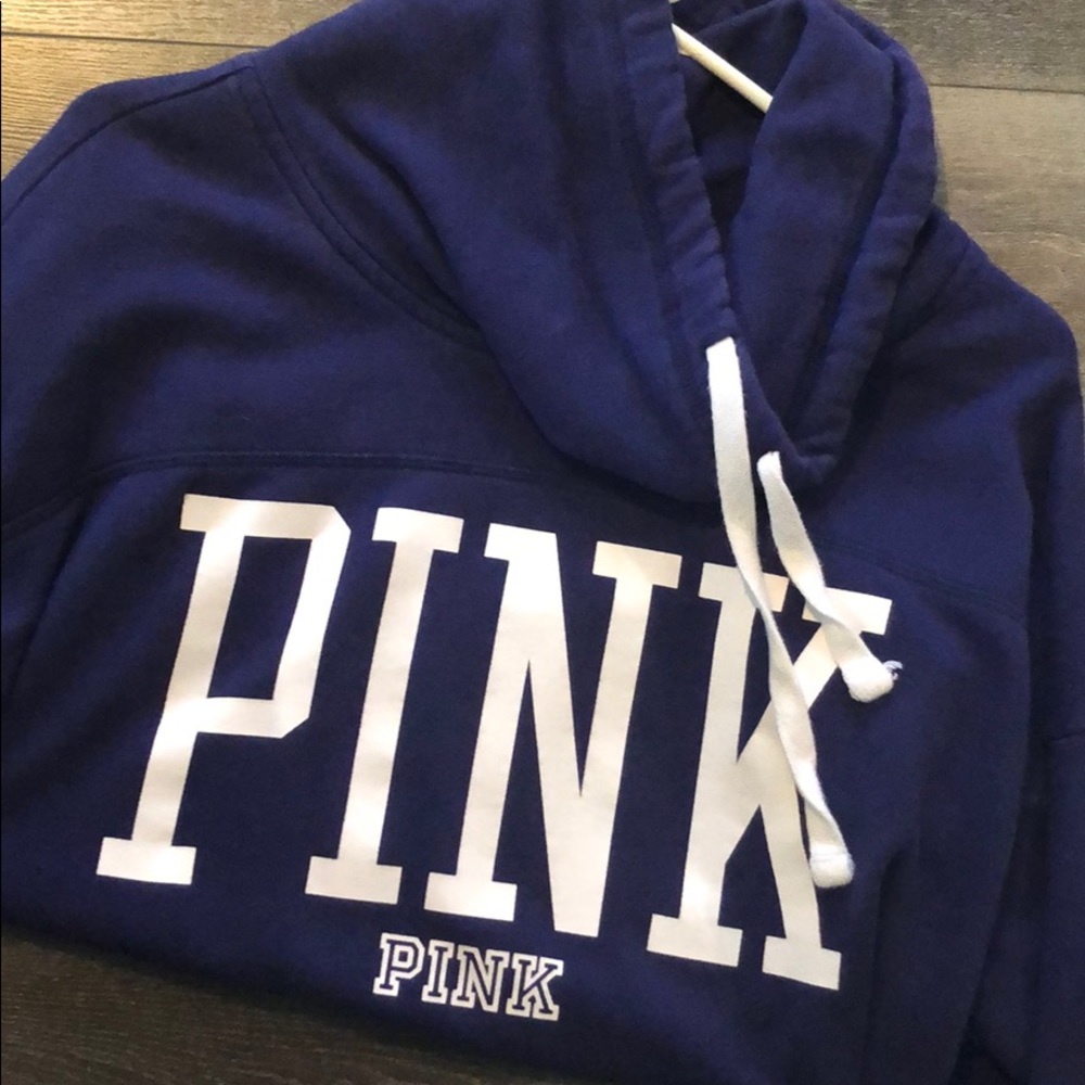 PINK cowl neck hoodie